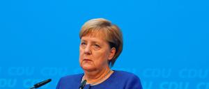 Angela Merkel nach der CDU-Klausur.