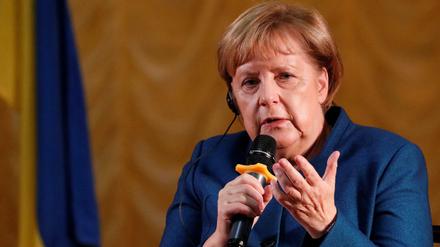 Angela Merkel zu Besuch in Kiew.
