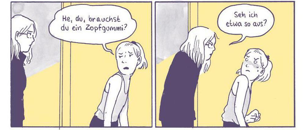 Sie geht ihren eigenen Weg: Das gezeichnete Alter Ego der Autorin in einer Szene aus „Pirouetten“.