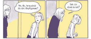 Sie geht ihren eigenen Weg: Das gezeichnete Alter Ego der Autorin in einer Szene aus „Pirouetten“.