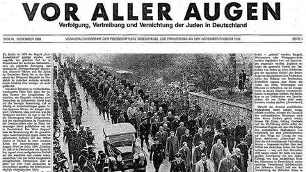 „Vor aller Augen“ war 1988 der Titel einer Veranstaltungsreihe und einer Beilage der Pressestiftung Tagesspiegel.