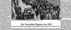 „Vor aller Augen“ war 1988 der Titel einer Veranstaltungsreihe und einer Beilage der Pressestiftung Tagesspiegel.