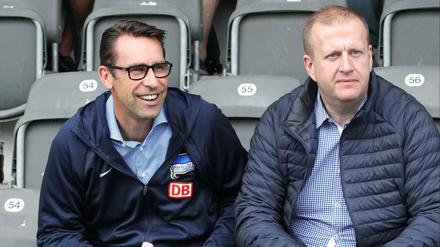 Freuen sich über frisches Kapital: Michael Preetz (l.) und Ingo Schiller.