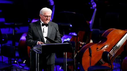 Bundespräsident Frank-Walter Steinmeier dankte in seiner bewegenden Rede allen Engagierten, die zur Hilfe beitragen. 