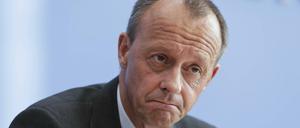Friedrich Merz bei seinem Auftritt in der Bundespressekonferenz vor einer Woche, als er seine Kandidatur erklärte.