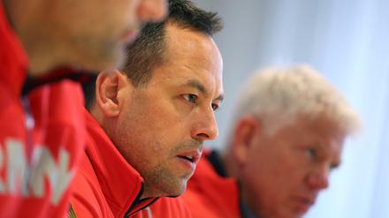 Sieht klar in die Zukunft: Marco Sturm, hier bei der Pressekonferenz des DEB am Mittwoch.