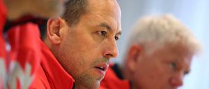 Sieht klar in die Zukunft: Marco Sturm, hier bei der Pressekonferenz des DEB am Mittwoch.