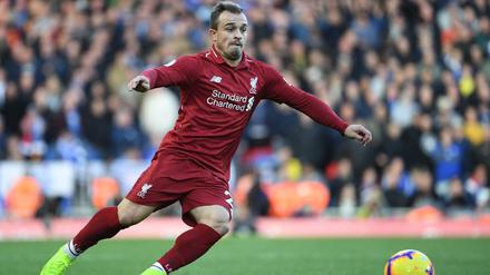 Kraftpaket. Xherdan Shaqiri vom FC Liverpool, stolzer Kosovo-Albaner aus der Schweiz.