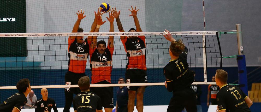 Hoch her ging es im Sportforum. Meist behielten dabei die Volleys die Oberhand.