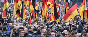 Demonstration der AfD und der ausländerfeindlichen Pegida-Bewegung Anfang September in Chemnitz. 