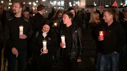 Mitglieder und Anhänger des Bündnisses "Wir für Deutschland" in Berlin