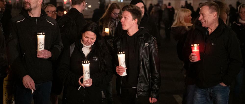 Mitglieder und Anhänger des Bündnisses "Wir für Deutschland" in Berlin