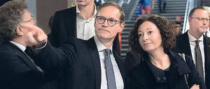 Vorwärts! Müller und Pop informieren sich über Ausbaupläne der U7.