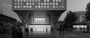 Entwurf für das Hutmacher-Haus: Der Architekt Piet Eckert hat sich von der Ästhetik der 60er Jahre inspirieren lassen.