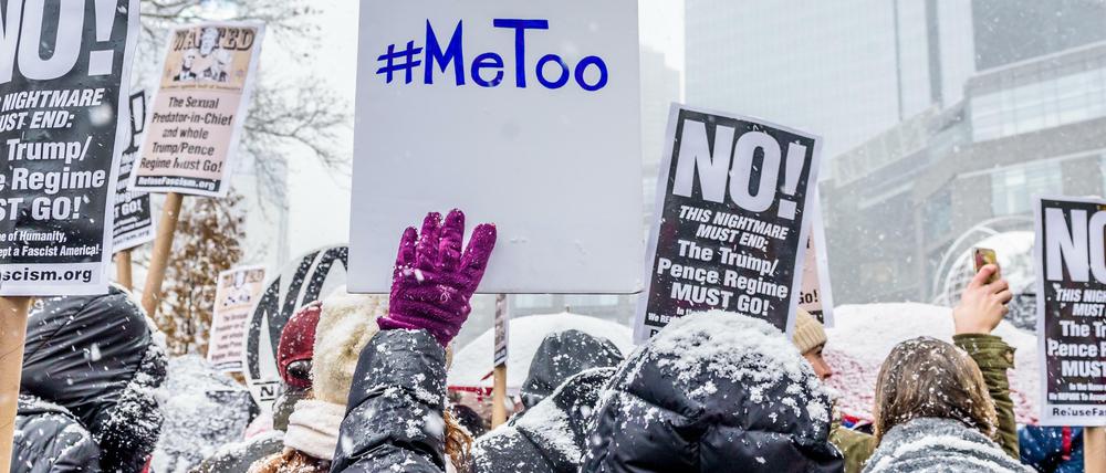 Schluss mit Sexismus. Me-Too-Demonstration in New York, 2017.