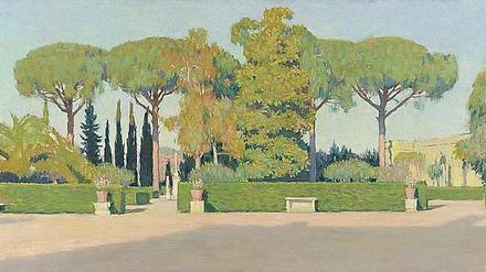 Licht. Bei Fabienne Fiacre hängen Georges Leroux’ „Jardins de la villa Medicis“.
