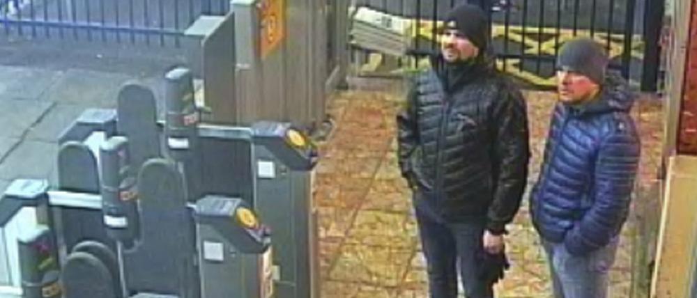 Die mutmaßlichen Geheimdienstoffiziere Alexander Petrow und Ruslan Boschirow gelten als Hauptverdächtige im Fall Skripal.