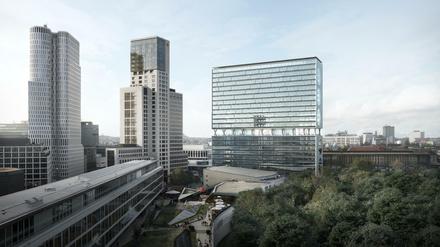 So sieht der Entwurf für das neue Hochhaus am Bahnhof Zoo aus.