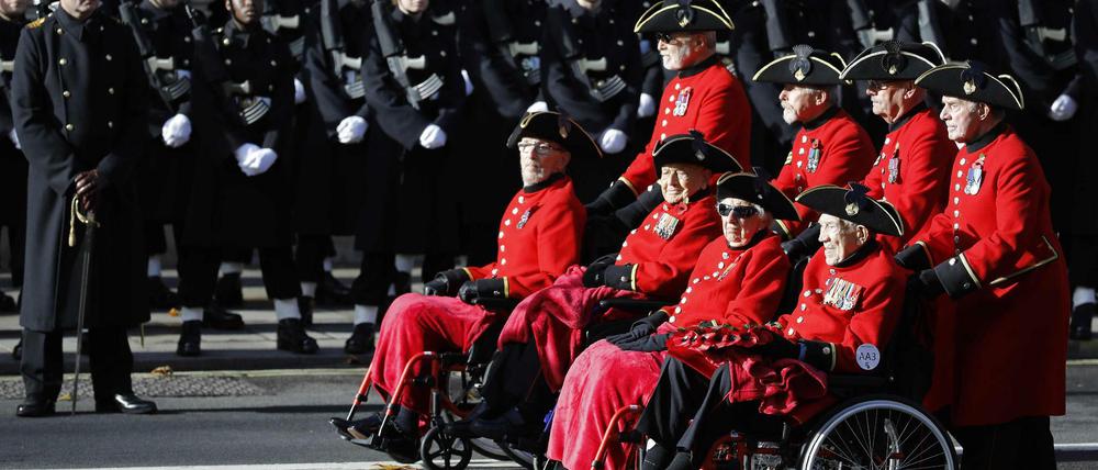 Auch britische Veteranen nahmen an den Gedenkfeierlichkeiten in London teil.