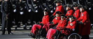 Auch britische Veteranen nahmen an den Gedenkfeierlichkeiten in London teil. 