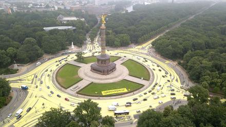 Unter dem Motto "Sonne statt Kohle" protestierte Greenpeace im Juni gegen eine Sitzung der Kohlekommission. 