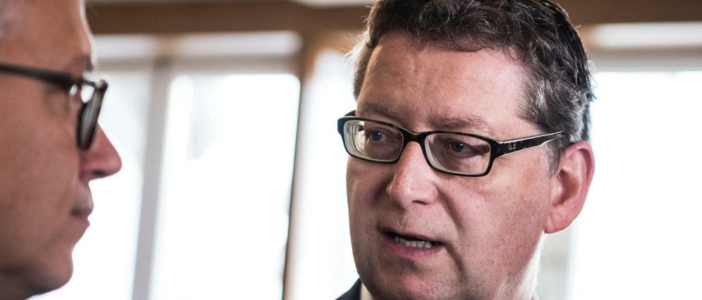 Werden sie doch noch Partner? Thorsten Schäfer-Gümbel, SPD, und Tarek Al-Wazir, Grüne.