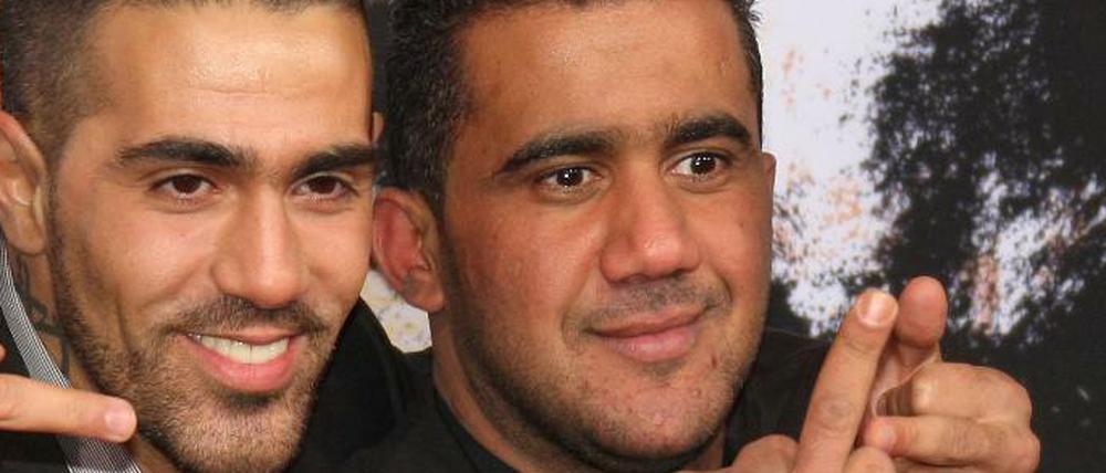 Andere Zeiten. Lange waren Bushido (zweiter von links) und Arafat Abou-Chaker (rechts neben ihm) eng verbunden. Hier ein Foto von der Weltpremiere des Films "Zeiten ändern Dich" im Cinestar im Sony Center 2010.