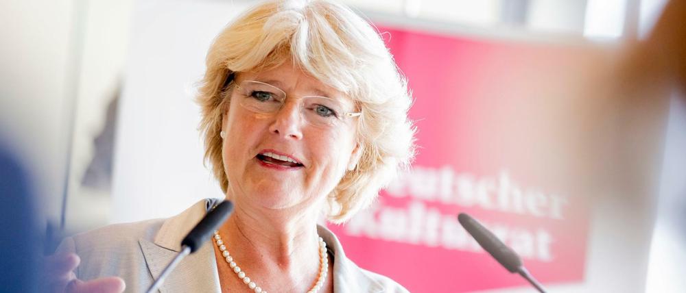 Kulturstaatsministerin Monika Grütters (CDU) bei der Vorstellung des Buchs "Wachgeküsst. 20 Jahre neue Kulturpolitik des Bundes 1998-2018".