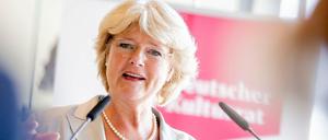 Kulturstaatsministerin Monika Grütters (CDU) bei der Vorstellung des Buchs "Wachgeküsst. 20 Jahre neue Kulturpolitik des Bundes 1998-2018".