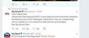 Sky auf Twitter