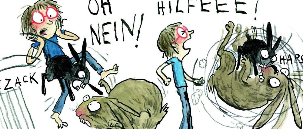 Lebhafte Bildsprache: Eine Seite aus Anke Kuhls „Manno!“ (für Komplettansicht auf Kreuz klicken).