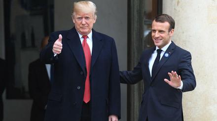 Emmanuel Macron und US-Präsident Donald Trump.