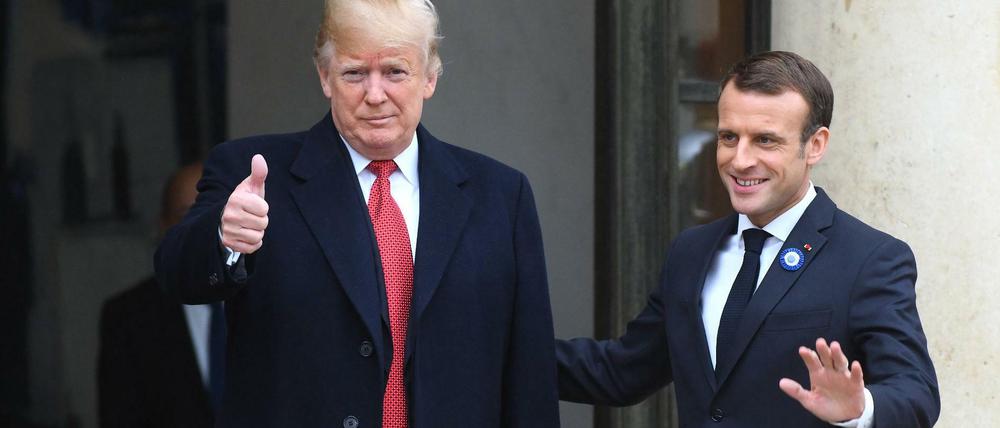 Emmanuel Macron und US-Präsident Donald Trump.