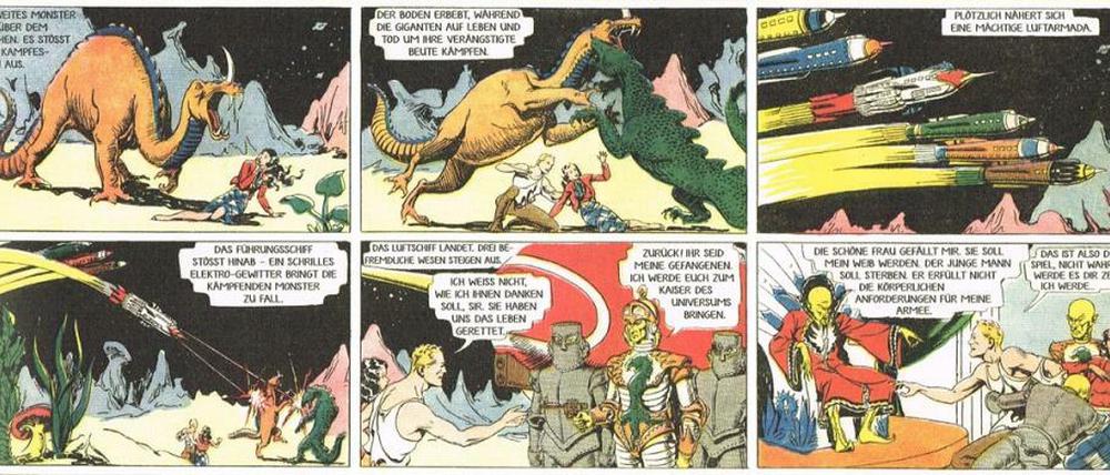 Weltraum-Seifenoper: Eine Seite aus der Neuauflage von „Flash Gordon“.