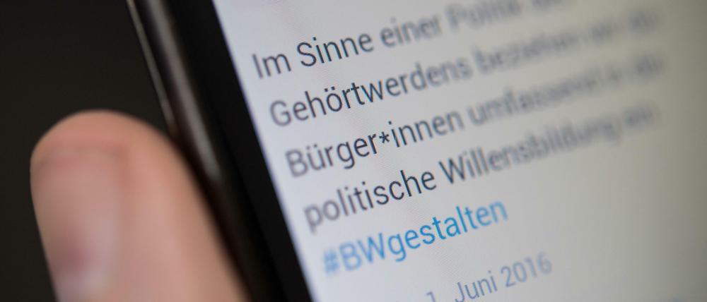 Das Gendersternchen, eine umstrittene Form der geschlechtergerechten Schreibweise.