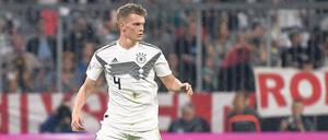 Matthias Ginter, 24, ist einer der erfolgreichsten Fußballer der jüngeren Vergangenheit. Der Innenverteidiger von Borussia Mönchengladbach ist Weltmeister (2014), hat bei Olympia Silber geholt (2016) und den Confed-Cup (2017) gewonnen. Foto: Federico Gambarini/dpa
