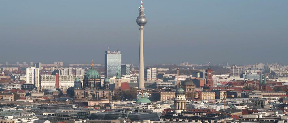 Die Skyline von Berlin.