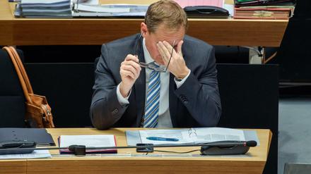 Michael Müller (SPD) während einer Plenarsitzung des Berliner Abgeordnetenhauses.