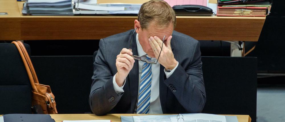 Michael Müller (SPD) während einer Plenarsitzung des Berliner Abgeordnetenhauses.
