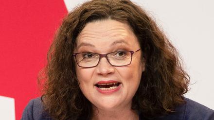 „Wir werden Hartz IV hinter uns lassen", forderte SPD Vorsitzende Andrea Nahles in Berlin.