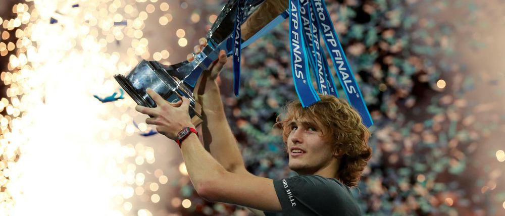 Alexander Zverev nach seinem ersten großen Turniersieg.