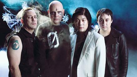 Fast die Originalbesetzung. Billy Corgan (geschminkt), Jimmy Chamberlin, James Iha und Jeff Schroeder (v. l.).