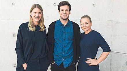 Die drei RCKT-Gründer Lisa Teicher (l.), Nils Seger und Karolin Hewelt. 