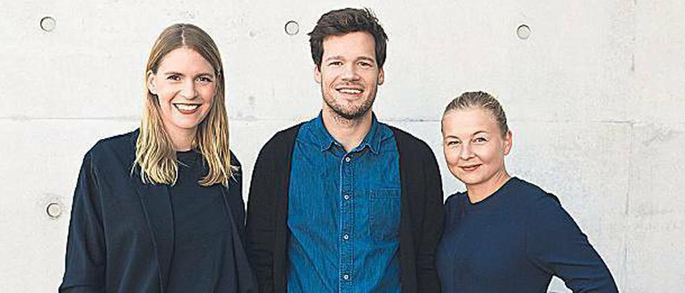 Die drei RCKT-Gründer Lisa Teicher (l.), Nils Seger und Karolin Hewelt.
