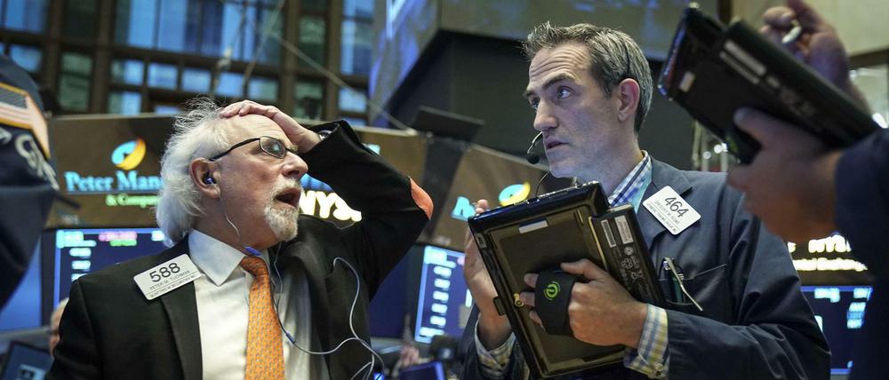 Jetzt bloß die Nerven nicht verlieren. Trader an der Wall Street. 