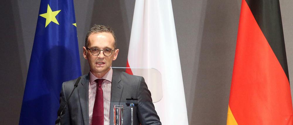 Bundesaußenminister Heiko Maas (SPD) bei der Konferenz "Ein Jahrhundert deutsche Polenpolitik (1918-2018)"