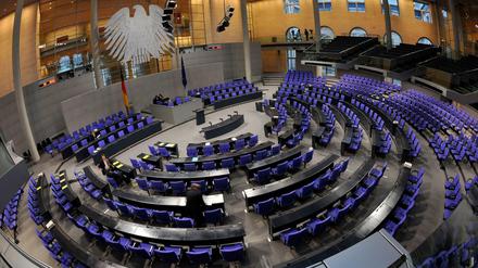 Der Plenarsaal des Deutschen Bundestages.