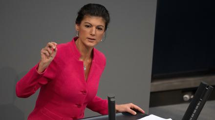 Sahra Wagenknecht (Linke) bei der Generaldebatte im Bundestag