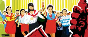 Lust an der Provokation. Das slowenische Künstlerkollektiv Laibach spielt mit der Nähe zu Nordkorea.