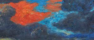 Fleckenwetter. Die Küstenlandschaft hielt Emil Nolde 1929 in dem farbgewaltigen Bild „Herbstwolken, Friesland“ fest. 